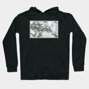 1835 Map of the South Sea Islands Hoodie